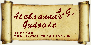 Aleksandar Gudović vizit kartica
